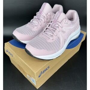 Asics Contend 7 1014A192-707 Kids Barley Rose White Lace Up Running Shoes Size 7